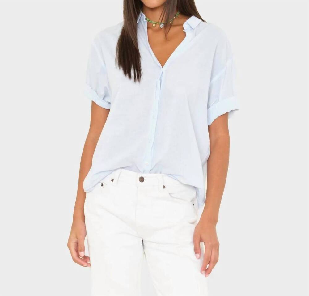 NEW XIRENA channing button down shirt in skylight